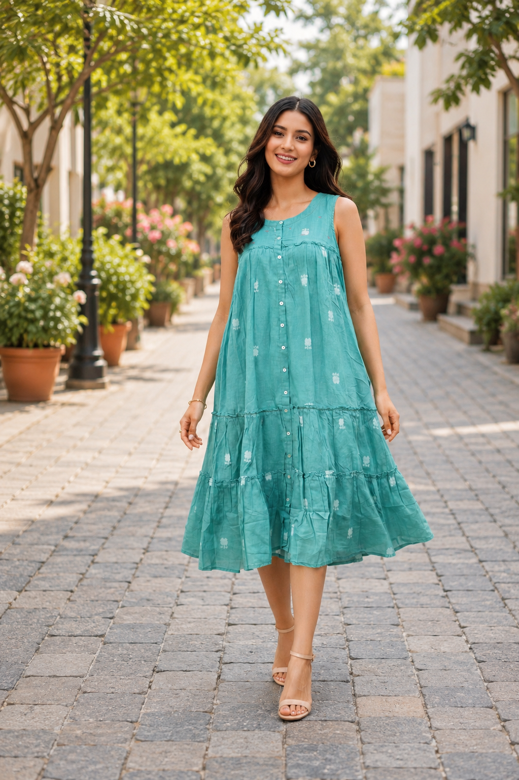 Meera Tiered Midi Dress
