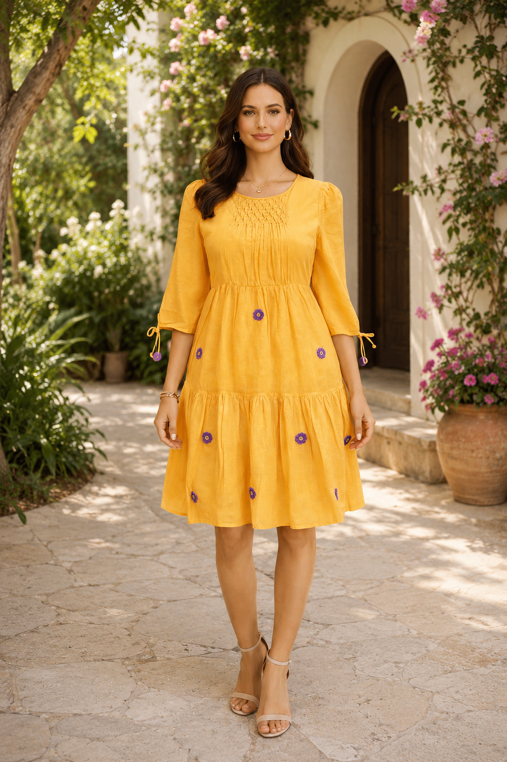Myra Floral Tiered Dress