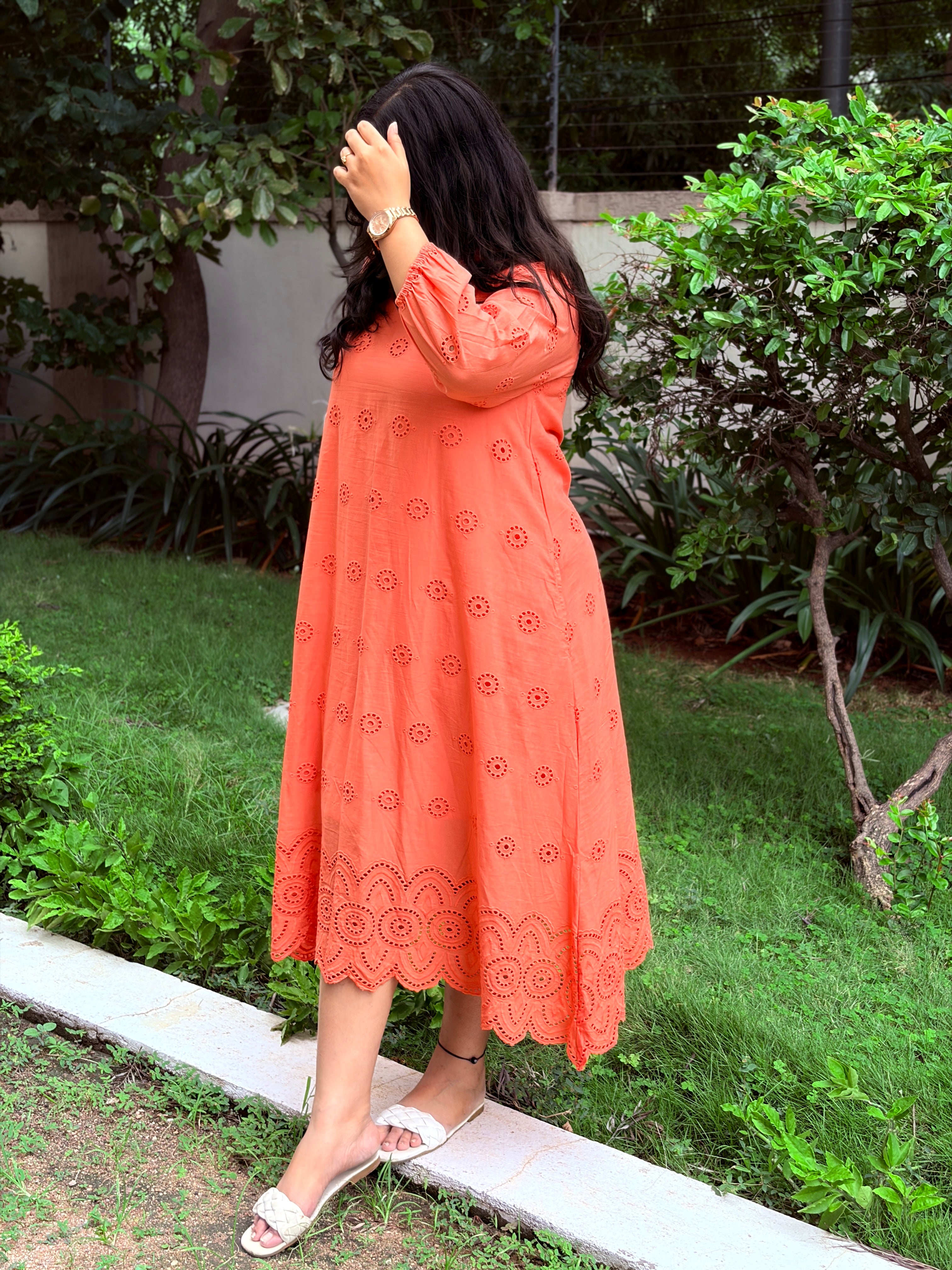 Aurelia Eyelet Midi Dress