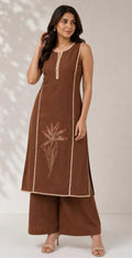 Aira Brown Floral Co-Ord Set